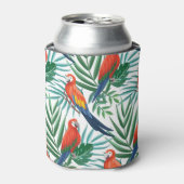 Tropische Papageien: üppige Palme nahtlos Dosenkühler (Kanne Vorderseite)