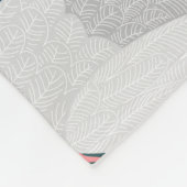 Tropische Papageien: Vintages nahtloses Muster Fleecedecke (Ecke)