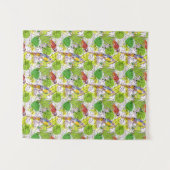 Tropische Papageien Wandteppich (Vorderseite (Horizontal))