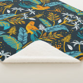 Tropische Papageienvögel und farbenfrohe Blätter M Sherpadecke (3/4)