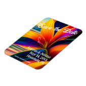 Tropische Paradies-Blume Save the Date Magnet (Linke Seite)