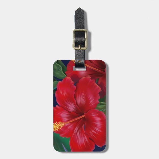 Tropische Paradies-Hibiskus-Gepäck-Umbauten Gepäckanhänger (Vorderseite vertikal)