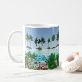 Tropische Paradies-Insel Kaffeetasse