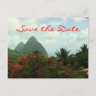 Tropische Paradies-Save the Date Postkarte