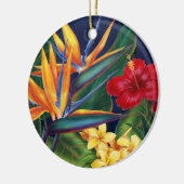 Tropische Paradies-Verzierungen Keramik Ornament (Links)