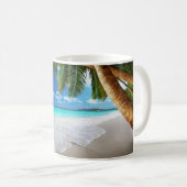 Tropische Paradiesstrand-Tasse Kaffeetasse (VorderseiteRechts)