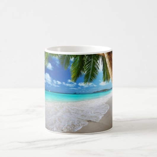 Tropische Paradiesstrand-Tasse Kaffeetasse (Mittel)
