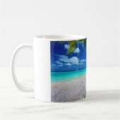 Tropische Paradiesstrand-Tasse Kaffeetasse (Links)