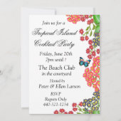Tropische Parrot-Party Einladung (Rückseite)