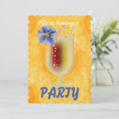 Tropische Party Einladung (Stehend Vorderseite)