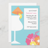 Tropische Party Einladung (Vorne/Hinten)