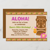 Tropische Party Einladung (Vorne/Hinten)