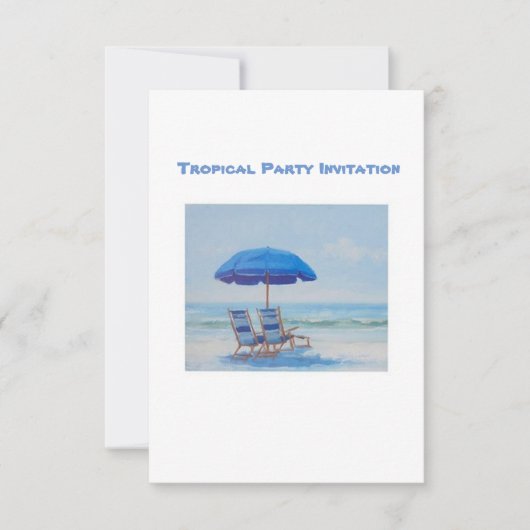 Tropische Party Einladung (Vorderseite)