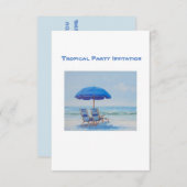 Tropische Party Einladung (Vorne/Hinten)
