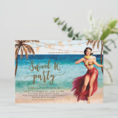 tropische Party Einladung des Strandszenen-Bonbons (Stehend Vorderseite)