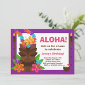 Tropische Party Einladung Luau (Stehend Vorderseite)