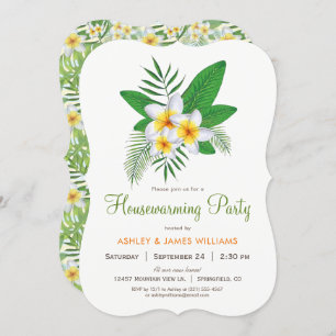 Tropische Party Einladung Plumeria Housewarming