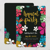 Tropische Party Einladungen (Vorne/Hinten)