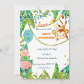 Tropische Party-Zeit für kleine Affen Einladung (Vorderseite)