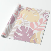 Tropische Pastel Gelbe Lavendel Monstera Blätter Geschenkpapier (Ungerollt)