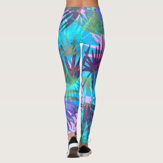 Tropische Pastell-Leggings Leggings (Rückseite)