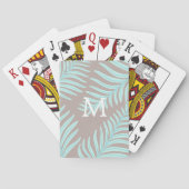 Tropische Pastelle | Monogramm Playing Cards Spielkarten (Rückseite)