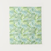 Tropische Pastellpalmblätter Wandteppich (Vorderseite)