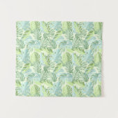 Tropische Pastellpalmblätter Wandteppich (Vorderseite (Horizontal))