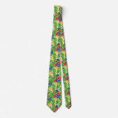 Tropische Pattern Neck Tie Krawatte (Vorderseite)