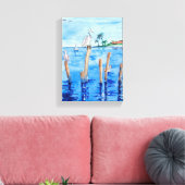 Tropische Pelikane Leinwanddruck (Insitu (Wohnzimmer))