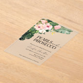 Tropische Perlen und Prosecco-Brautparty Acryleinladungen (Ablage )