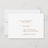 Tropische Pfirsichkarten-Blume zum Hochzeitssehen Mitteilungskarte (Rückseite)