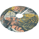 Tropische Pflanze: abstraktes künstlerisches Muste Polyester Weihnachtsbaumdecke (Schrägansicht)