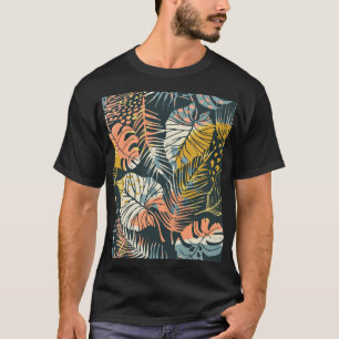 Tropische Pflanze: abstraktes künstlerisches Muste T-Shirt
