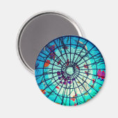 Tropische Pflanze aus gestrichenem Glas Magnet (Vorderseite/Rückseite)