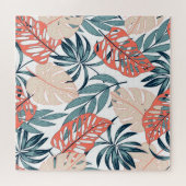 Tropische Pflanze Blätter Mode Print Puzzle (Horizontal)