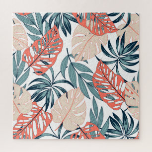 Tropische Pflanze Blätter Mode Print Puzzle
