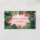 Tropische Pflanze botanisches Kinderzimmer Visitenkarte (Vorderseite)