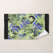 Tropische Pflanze grün und blau Badhandtuch Set (Handtuch)