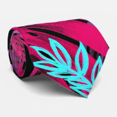 Tropische Pflanze in fetten Farben Krawatte (Gerollt)
