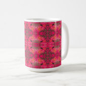 Tropische Pflanze in Rosa Kaffeetasse (VorderseiteRechts)