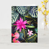 Tropische Pflanze Karte (Gelbe Blume)