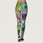 Tropische Pflanze Leggings (Rückseite)