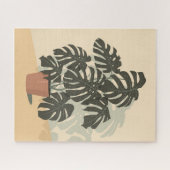 Tropische Pflanze. Monstera Puzzle (Horizontal)