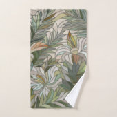 Tropische Pflanze Mosaik Digitale Kunst Badhandtuch Set (Handtuch)