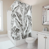 Tropische Pflanze nahtlos blühendes Dschungelmuste Duschvorhang (Beispiel)