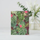 Tropische Pflanze Postkarte (Stehend Vorderseite)
