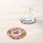 Tropische Pflanze Runder Pappuntersetzer (Vor Ort)