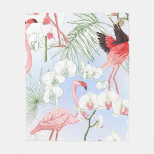 Tropische Pflanze und Blume. Nahtloses Muster, bb Fleecedecke