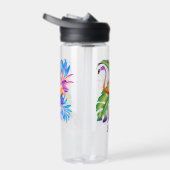 Tropische Pflanze und Flamingo Personalisiert Trinkflasche (Rechts)